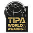 Logo de los TIPA World Awards 2025 en negro y dorado